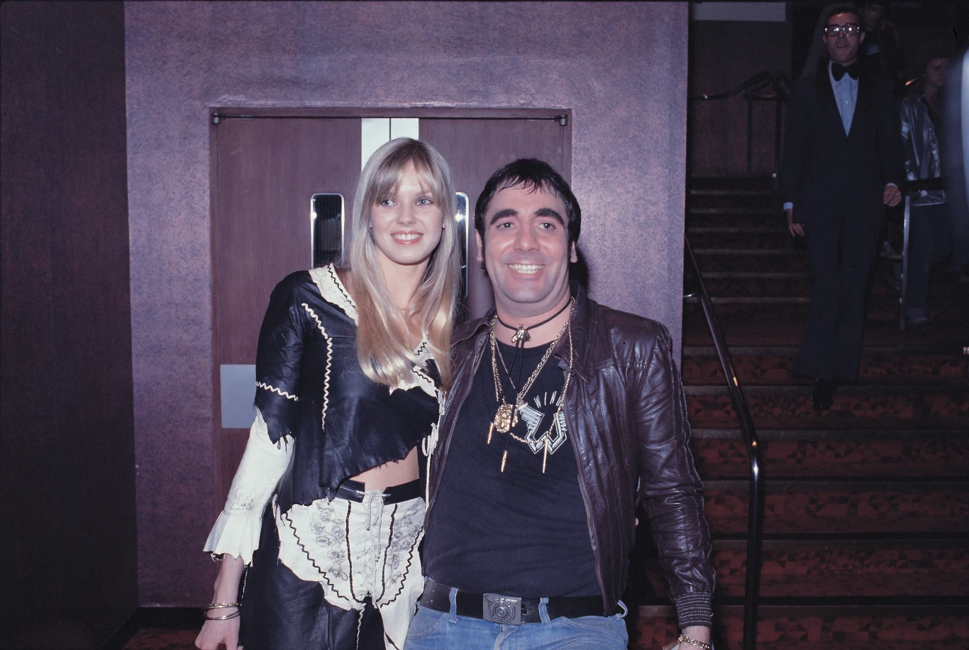 Keith Moon z Annette Walter-Lax na imprezie Paula McCartneya. Muzyk zmarł następnego dnia