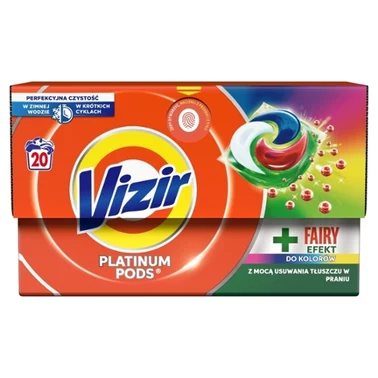 Vizir Platinum PODS Color, + Fairy Effect Kapsułki do prania, 20 prań - 0