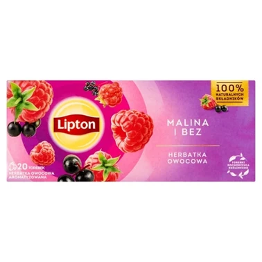 Lipton Herbatka owocowa malina i bez 32 g (20 torebek) - 0