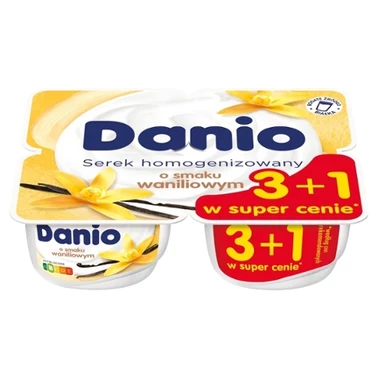 Danio Serek homogenizowany o smaku waniliowym 520 g (4 x 130 g) - 0