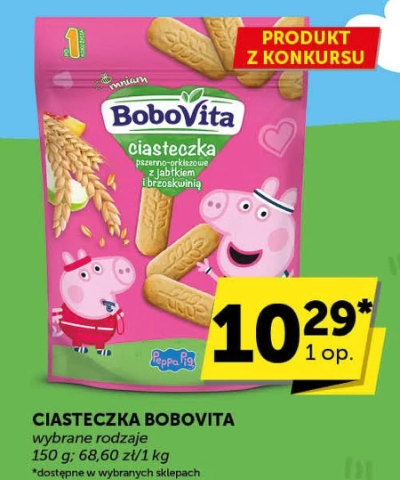BoboVita Ciasteczka pszenno-orkiszowe z jabłkiem i brzoskwinią po 1 roku życia 150 g