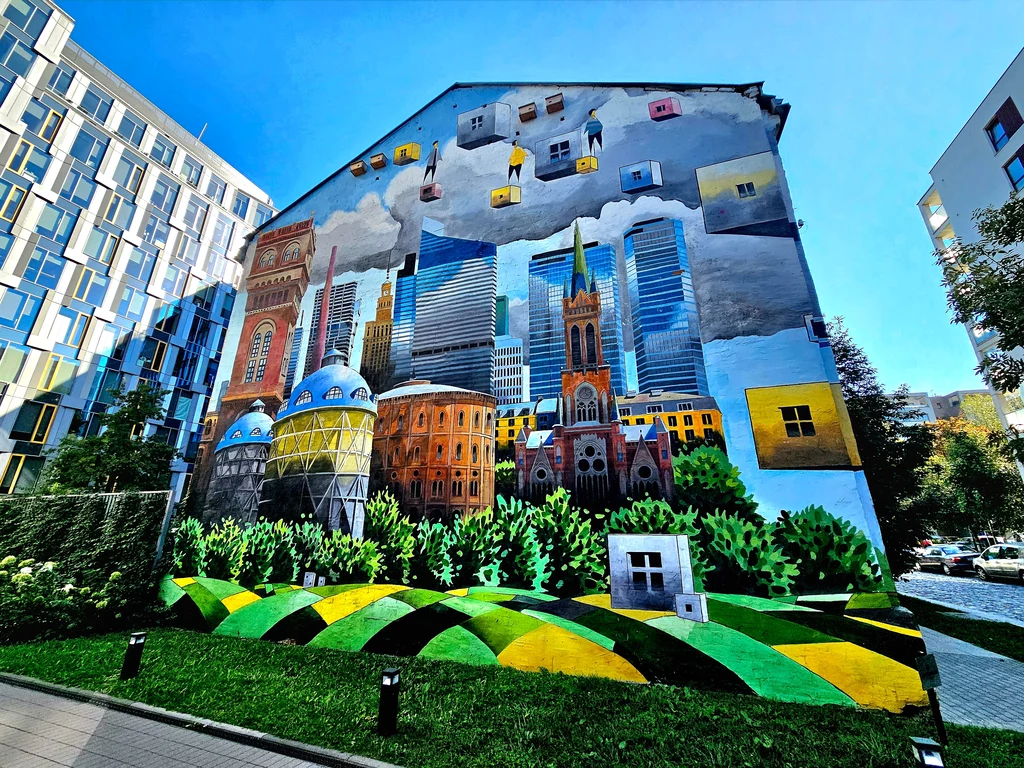 Mural przy ulicy Wschowskiej 10 w Warszawie posiada właściwości filtrujące porównywalne do działania 400 drzew