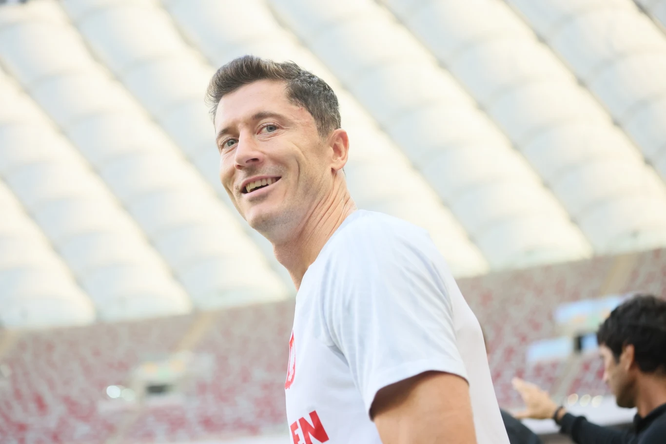 Robert Lewandowski - kapitan reprezentacji Polski i napastnik FC Barcelona przed meczem Polska - Wyspy Owcze