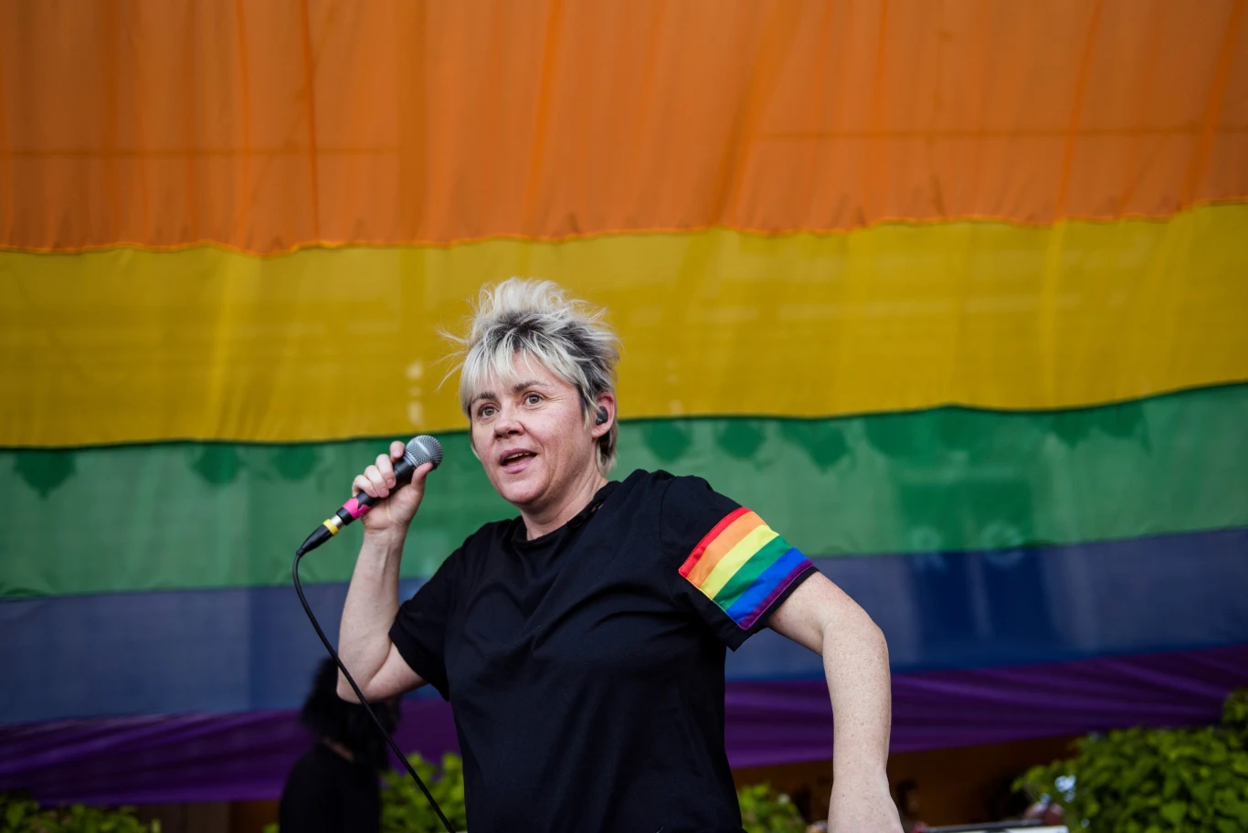 Maria Peszek podczas Parady Równości w Warszawie.