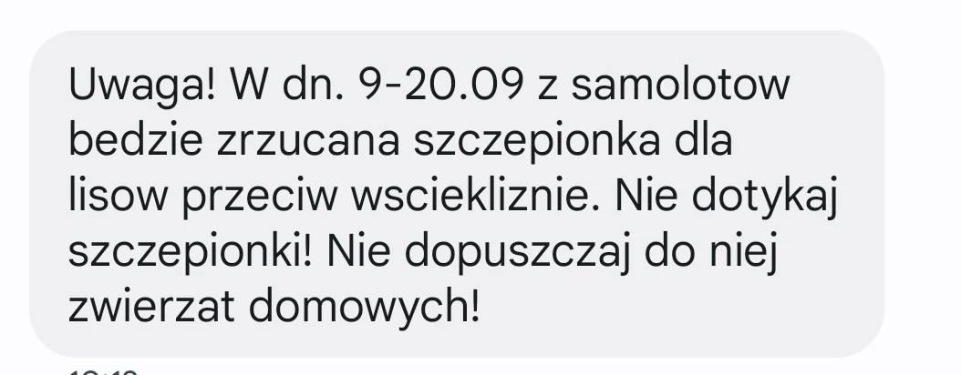 Mieszkańcy woj. mazowieckiego od 8 września zaczęli dostawać takie wiadomości SMS Mieszkańcy woj. mazowieckiego od 8 września zaczęli dostawać takie wiadomości SMS