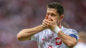 Robert Lewandowski w barwach reprezentacji Polski