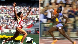 Florence Griffith-Joyner w Seulu w 1988 roku oraz Shericka Jackson w Brukseli 35 lat później