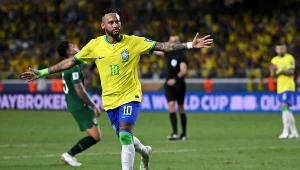 Neymar triumfuje w meczu Brazylii z Boliwią