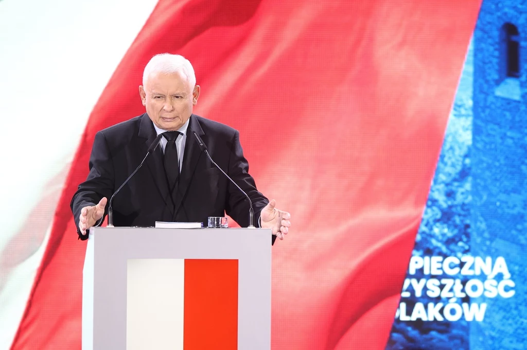 Jarosław Kaczyński na konwencji PiS w Końskich