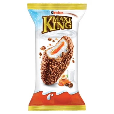 Kinder Maxi King Wafel z mlecznym i karmelowym nadzieniem pokryty czekoladą i orzechami 35 g - 0