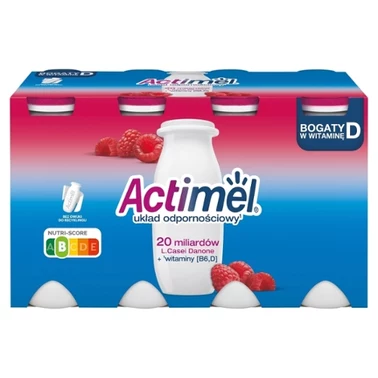 Actimel Napój jogurtowy o smaku malinowym 800 g (8 x 100 g) - 0