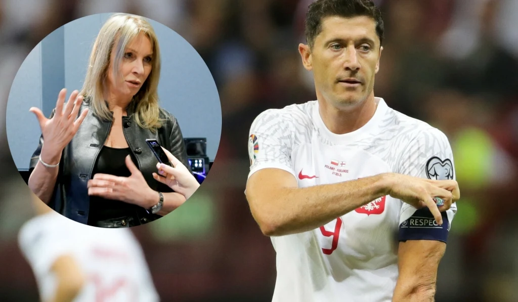 Robert Lewandowski, Mariola Bojarska-Ferenc, fot. Akpa