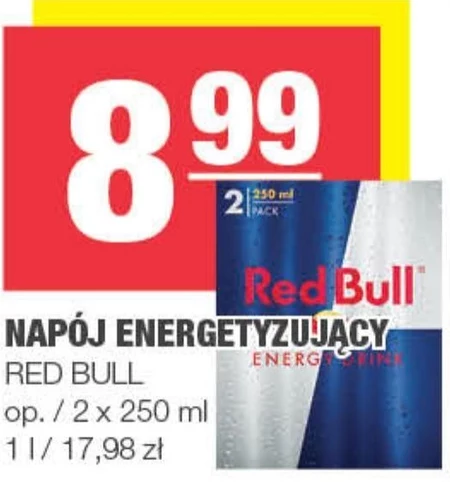 Red Bull Napój energetyczny 2 x 250 ml