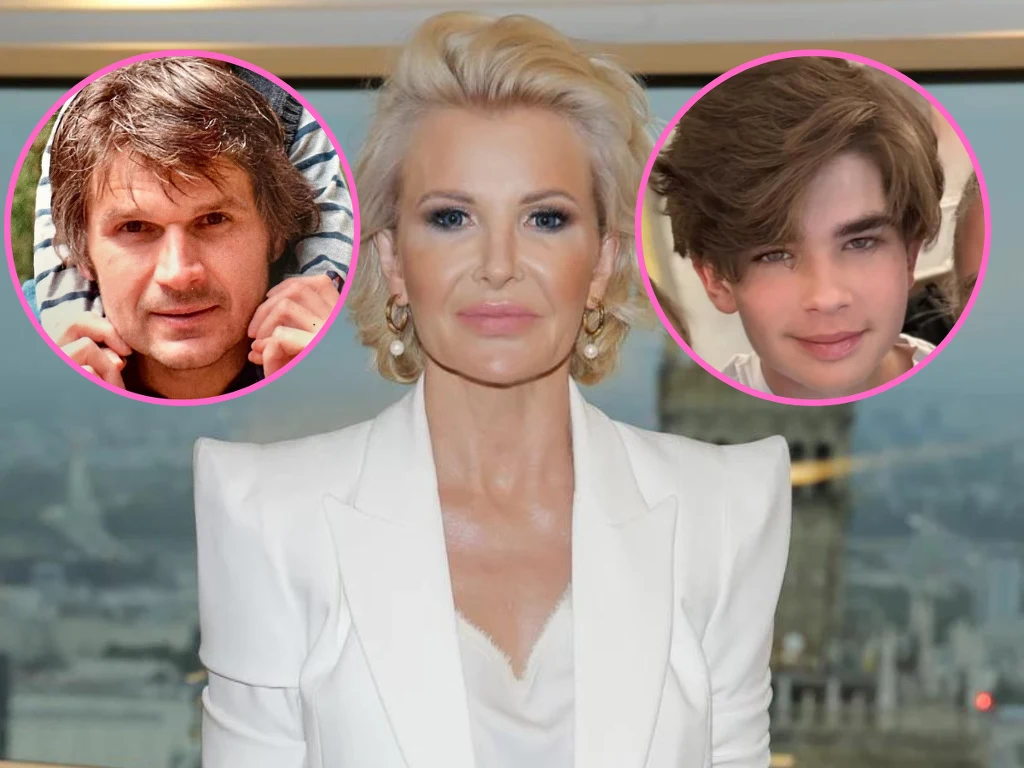 Joanna Racewicz - po lewej jej zmarły mąż, po prawej syn Joanna Racewicz - po lewej jej zmarły mąż, po prawej syn