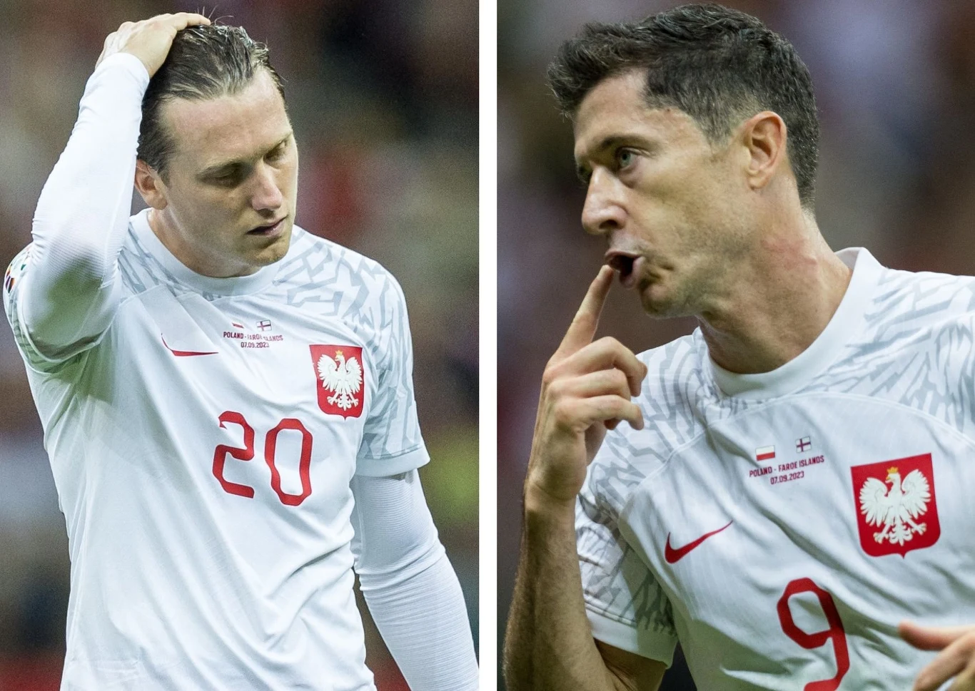 Piotr Zieliński i Robert Lewandowski