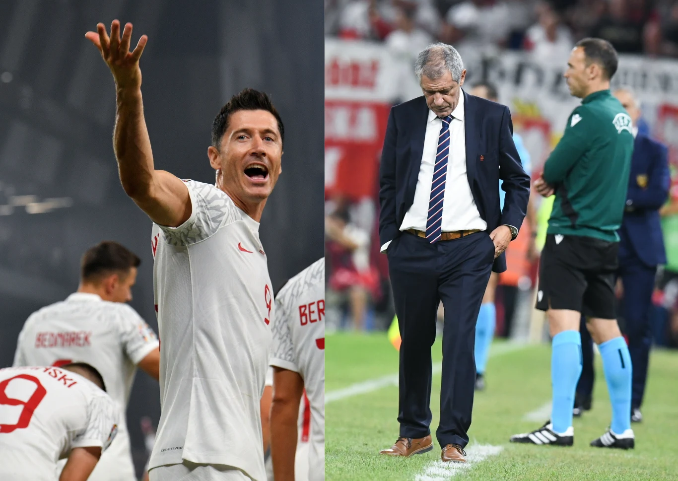 Robert Lewandowski i Fernando Santos Robert Lewandowski i Fernando Santos