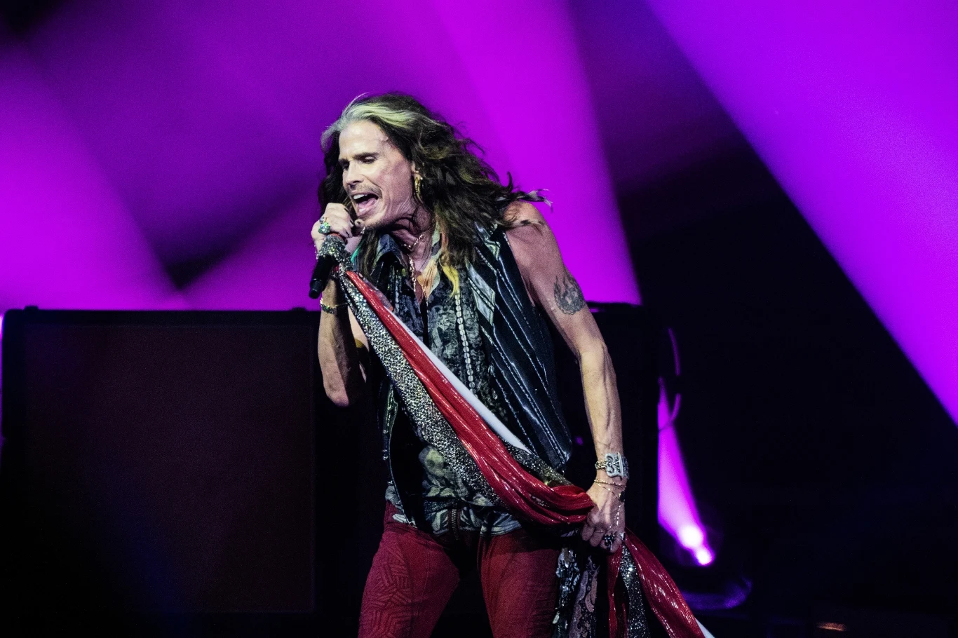 Steven Tyler podczas pożgnalnej trasy Aerosmith