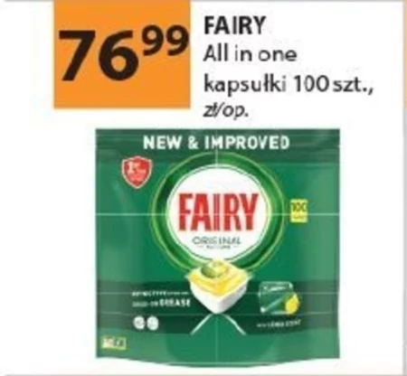 Fairy Original Cytryna Tabletki do zmywarki All In One, 100 kapsułek