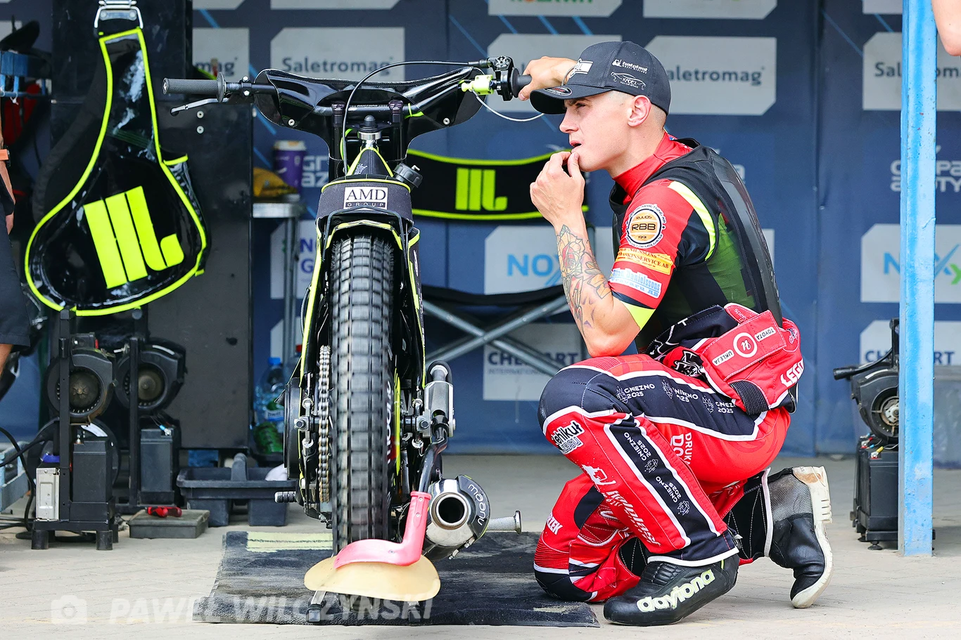 Hubert Łęgowik w barwach Startu Gniezno. Hubert Łęgowik w barwach Startu Gniezno.
