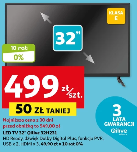 Telewizor Qilive - promocja Auchan Hipermarket - Ding.pl