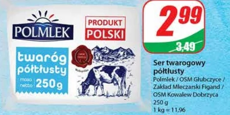 Polmlek Twaróg półtłusty 250 g