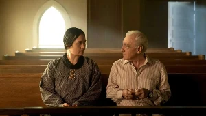 Lily Gladstone i Martin Scorsese na planie "Czasu krwawego księżyca"