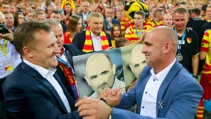 Cezary Kulesza i Michał Probierz z czasów wspólnej pracy w Jagiellonii Białystok 