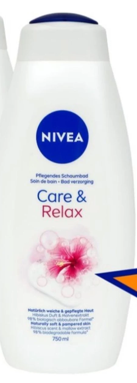 Nivea Care & Relax Płyn DO Kąpieli I ŻEL POD Prysznic 2W1 750 ml