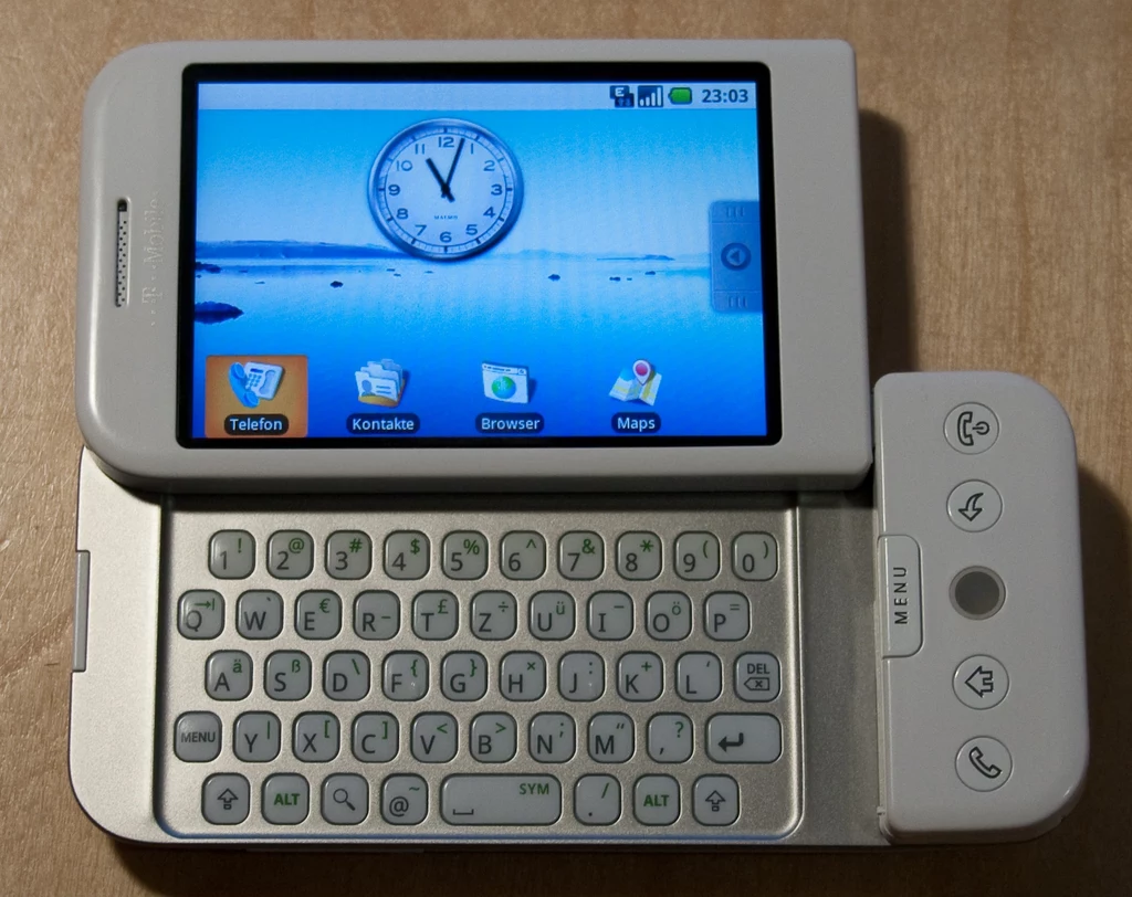 HTC Dream i interfejs Androida 1.0.