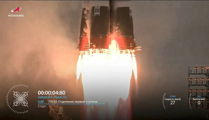 Start misji księżycowej Łuna-25
