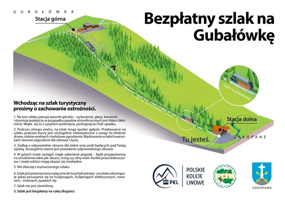 Bezpłatny szlak na Gubałówkę Bezpłatny szlak na Gubałówkę