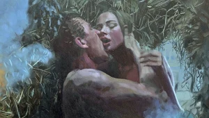 Robert Gulaczyk i Kamila Urzędowska w filmie "Chłopi"