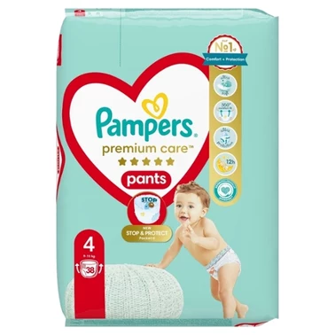 Pampers Premium Care Pieluchomajtki, rozmiar 4, 38 sztuk, 9kg-15kg - 1