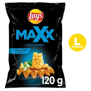 Lay's Max Deep-Cut Chipsy ziemniaczane o smaku sera i cebulki 120 g - 2