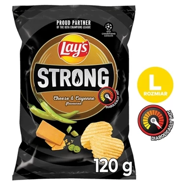 Lay's Max Strong Chipsy ziemniaczane karbowane o smaku sera i ostrej papryki 120 g - 0