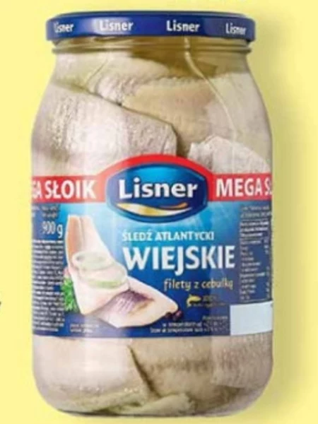 Lisner Filety śledziowe wiejskie łagodnie marynowane z cebulką 900 g