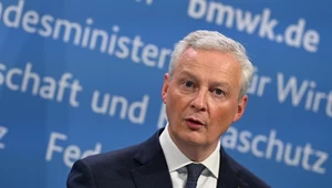 Francuski minister gospodarki i finansów Bruno Le Maire ogłasza plany zamrożenia cen paliw 