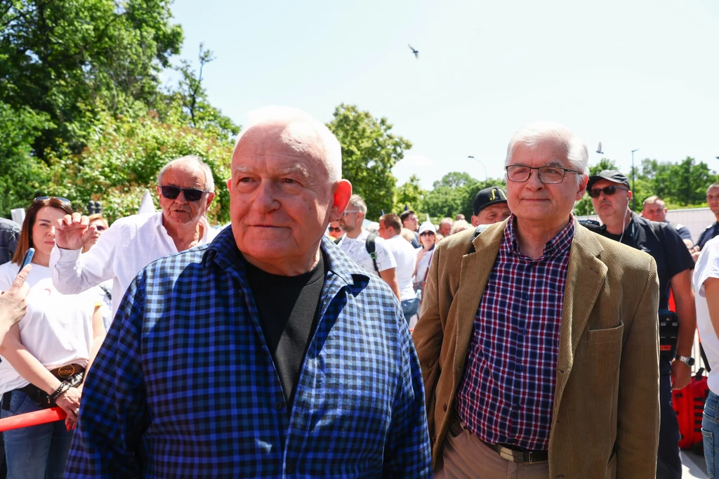 Leszek Miller oraz Włodzimierz Cimoszewicz na marszu 4 czerwca (zdj. arch.)