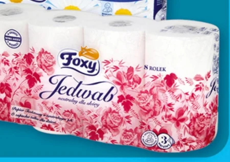 Foxy Jedwab Papier toaletowy 8 rolek