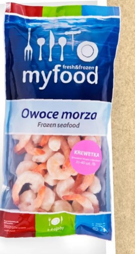 MyFood Owoce morza Krewetka biała obrana z ogonkiem 400 g