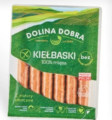 Dolina Dobra Kiełbaski 100 % mięsa 250 g