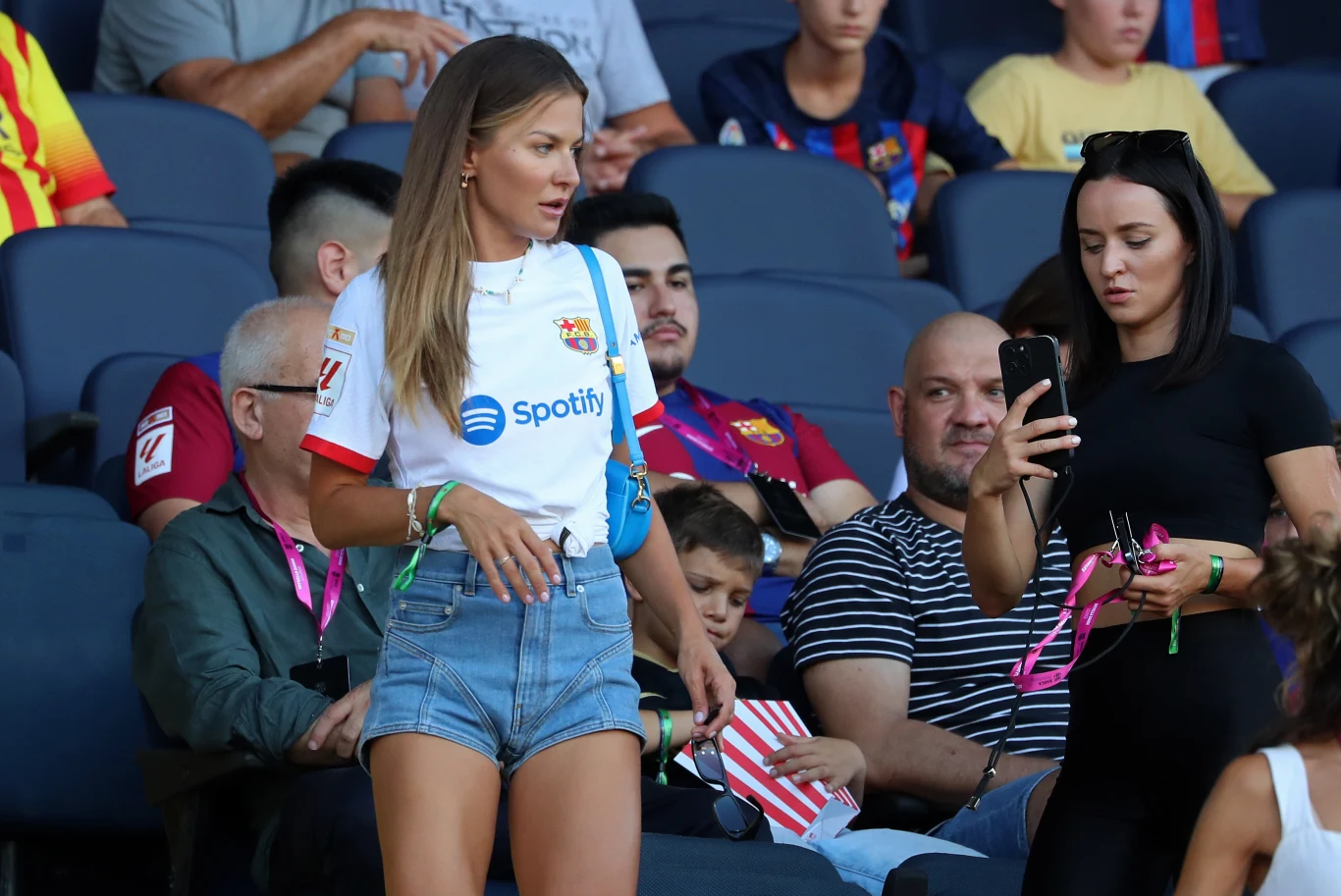 Anna Lewandowska na meczu Barcelony