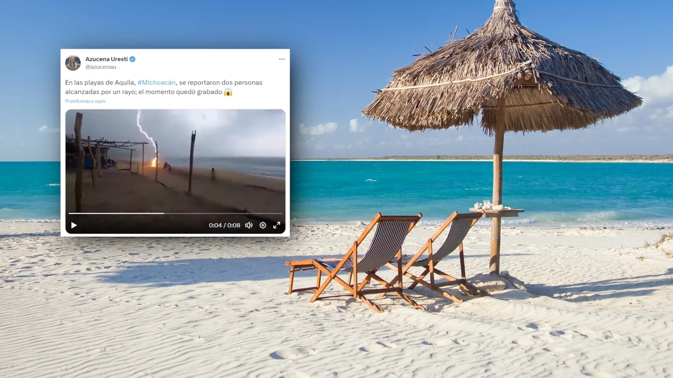 W Meksyku nagrano przerażające wideo. Nagle w plażę uderzył piorun i poraził dwie osoby. Niestety w kraju, mimo że ryzyko śmierci od porażenia piorunem jest zazwyczaj niskie, w takich wypadkach ginie bardzo wiele osób - nawet ponad 200 rocznie W Meksyku nagrano przerażające wideo. Nagle w plażę uderzył piorun i poraził dwie osoby. Niestety w kraju, mimo że ryzyko śmierci od porażenia piorunem jest zazwyczaj niskie, w takich wypadkach ginie bardzo wiele osób - nawet ponad 200 rocznie