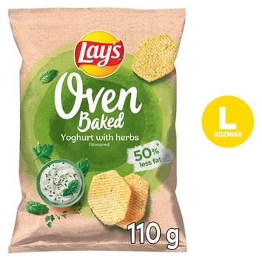 Lay's Oven Baked Pieczone formowane chipsy ziemniaczane o smaku jogurtu z ziołami 110 g - 2