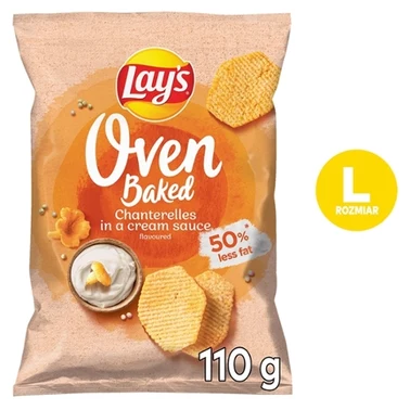 Lay's Oven Baked Pieczone formowane chipsy ziemniaczane o smaku kurek w śmietanowym sosie 110 g - 2
