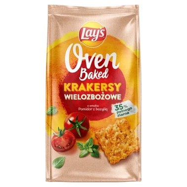 Lay's Oven Baked Krakersy wielozbożowe o smaku pomidor z bazylią 80 g - 2