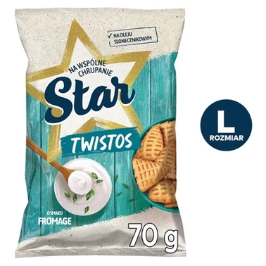 Star Twistos Przekąski ziemniaczane o smaku fromage śmietanowo-cebulowym 70 g - 0