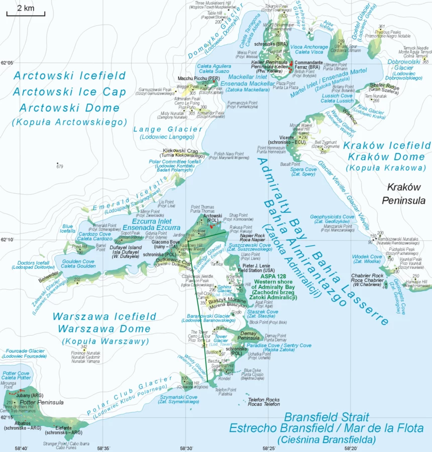 Położenie stacji na mapie Zatoki Admiralicji