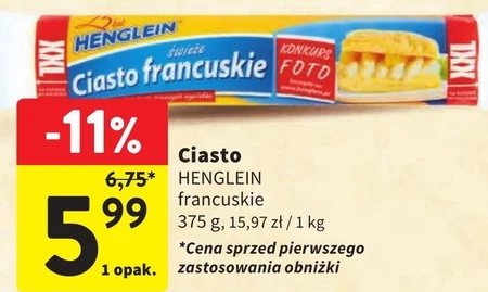 Henglein Świeże ciasto francuskie XXL 375 g