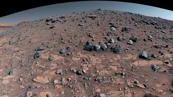 Zbocze Gediz Vallis na zdjęciu z łazika Curiosity Zbocze Gediz Vallis na zdjęciu z łazika Curiosity